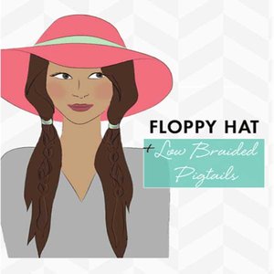 illustration of person wearing a floppy hat