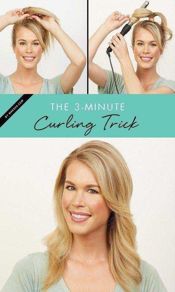 3 minute hair curling iron trick