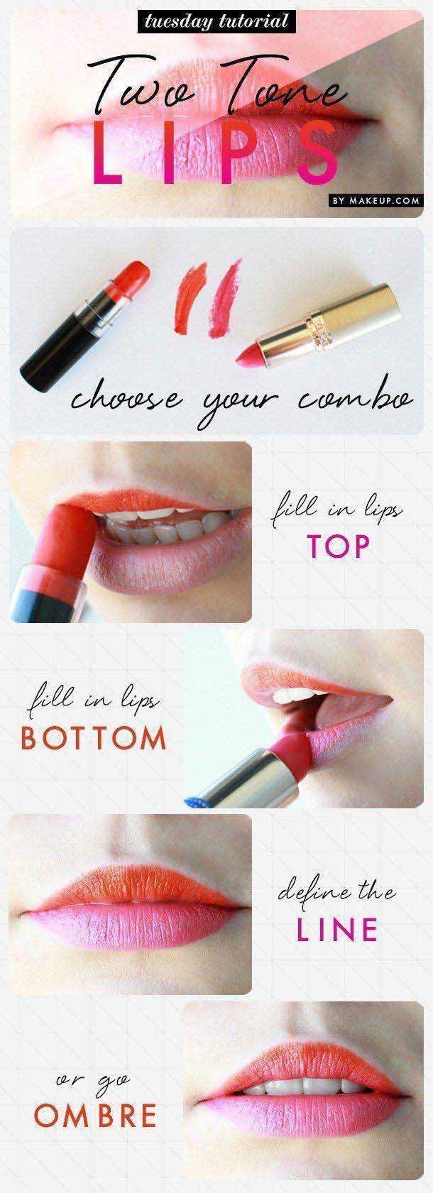 two toned lipstick