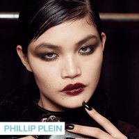 person wearing dark lipstick