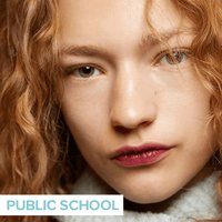 person wearing dark red lipstick
