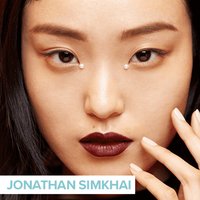 person wearing dark lipstick