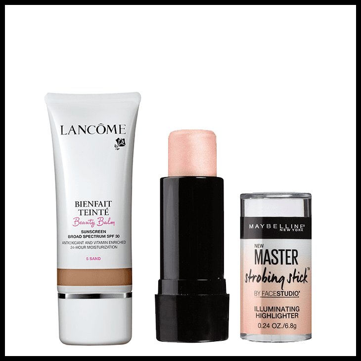 Lancome Beinfait Teinte BB Cream & Maybelline Master Strobing Stick Illuminating Highlighter