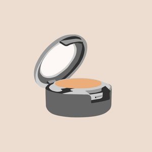 illustration of makeup compact