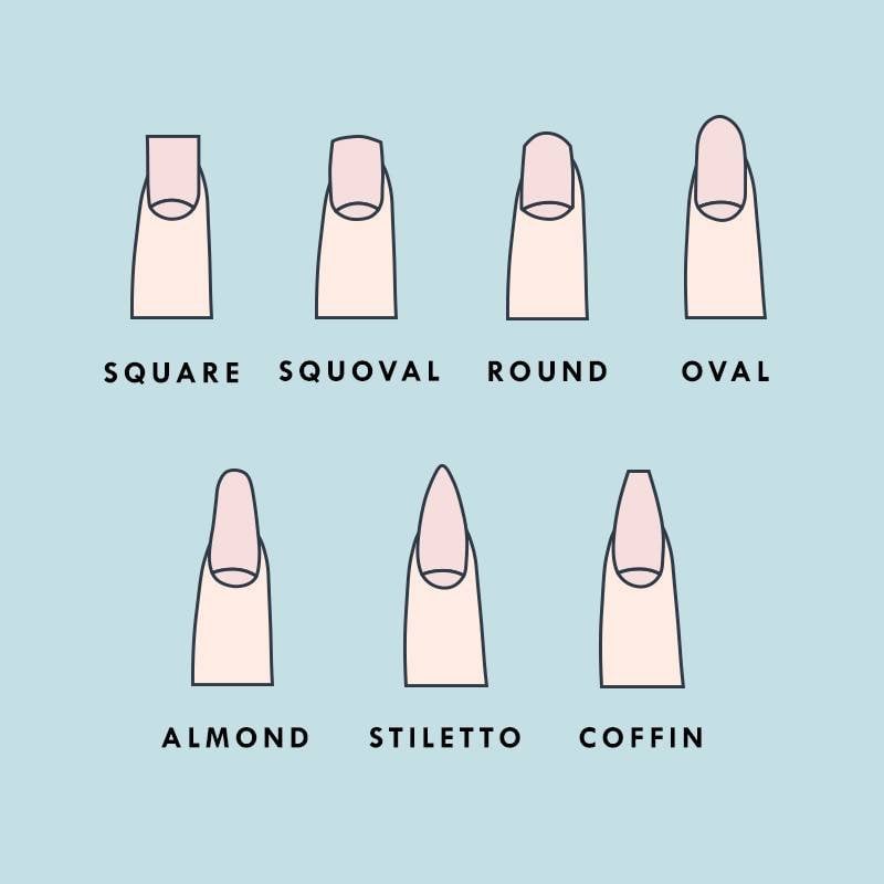 Acrylic Nail Shapes Set Various Types Of Manicure Royalty Free SVG  Cliparts Vectors And Stock Illustration Image 112267108