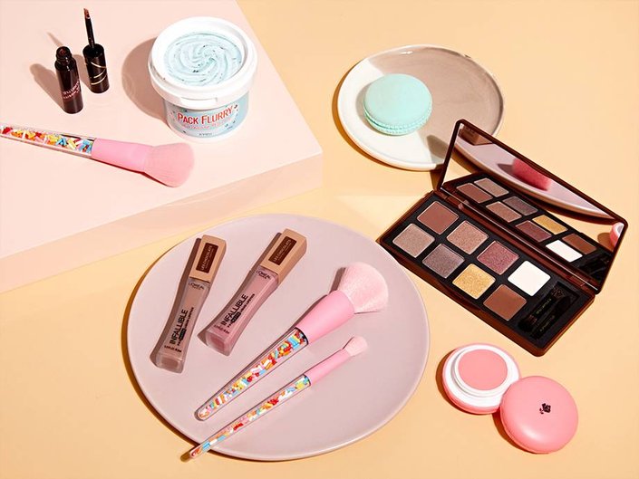 various makeup products