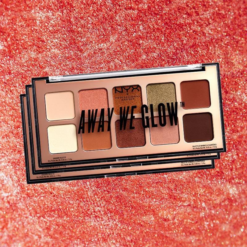 nyx professional makeup away we glow shadow palette