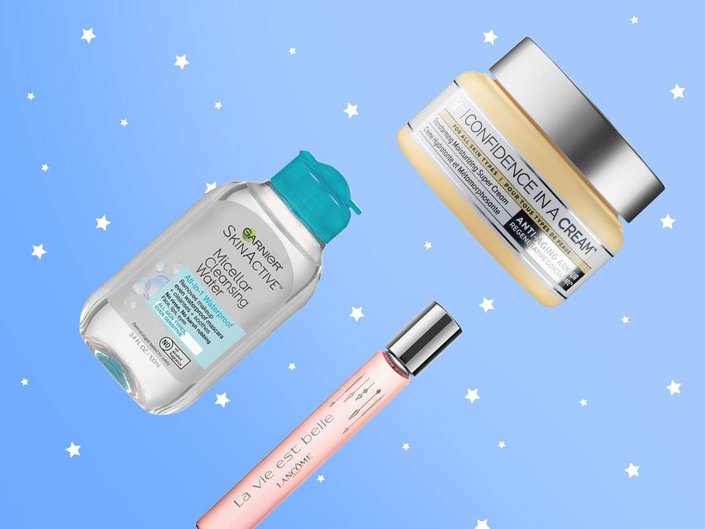 Garnier SkinActive Micellar Cleansing Water for Waterproof Makeup, It Cosmetics Confidence in a Cream, Lancome La Vie Est Belle rollerball