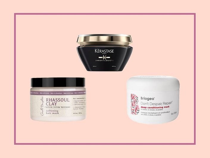 carol's daughter rhassoul clay softening hair mask, kerastase chronologiste hair mask, briogeo don't despair, repair deep conditioning mask