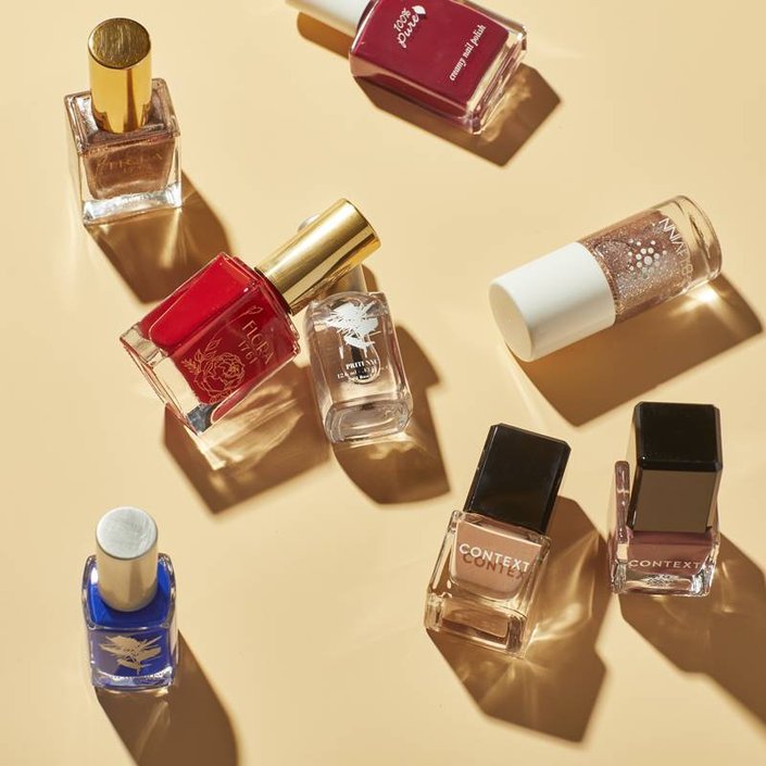 various nail polish bottles