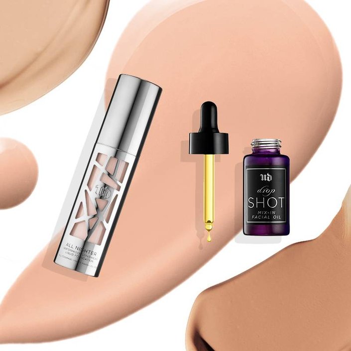Urban Decay All Nighter Foundation and Urban Decay Drop Shot Mix In