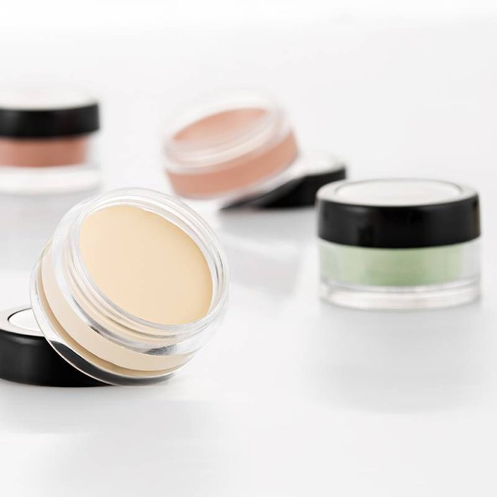 color correcting makeup jars