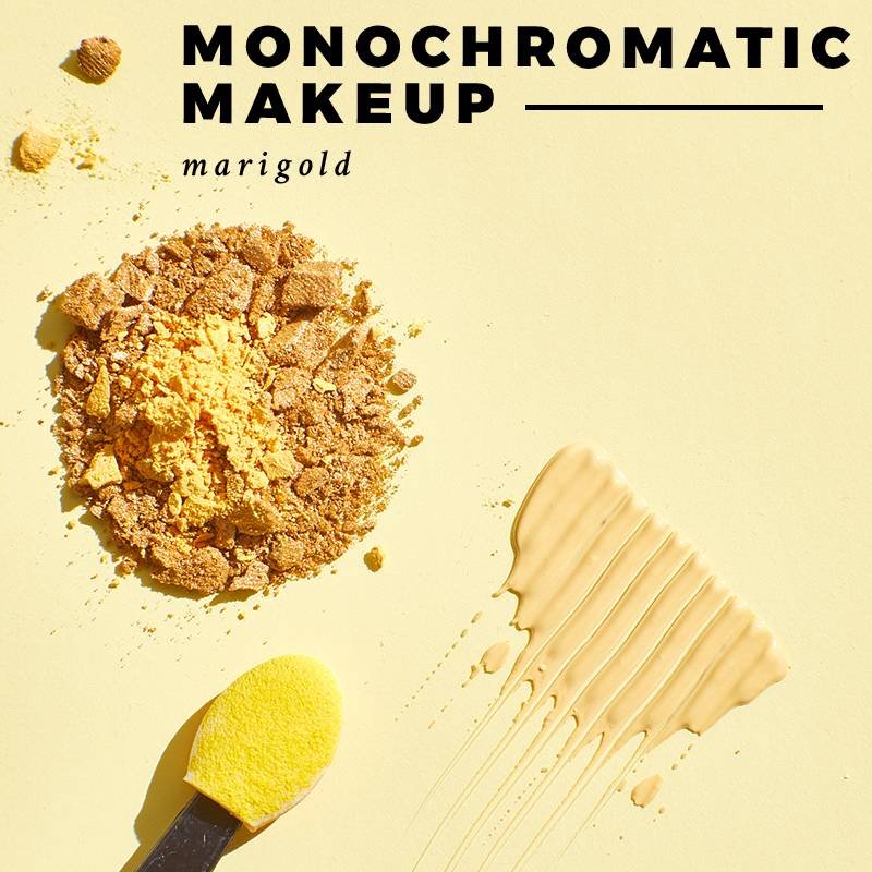 marigold makeup swatches