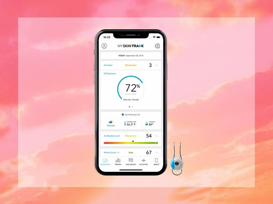My Skin Track UV app on iphone