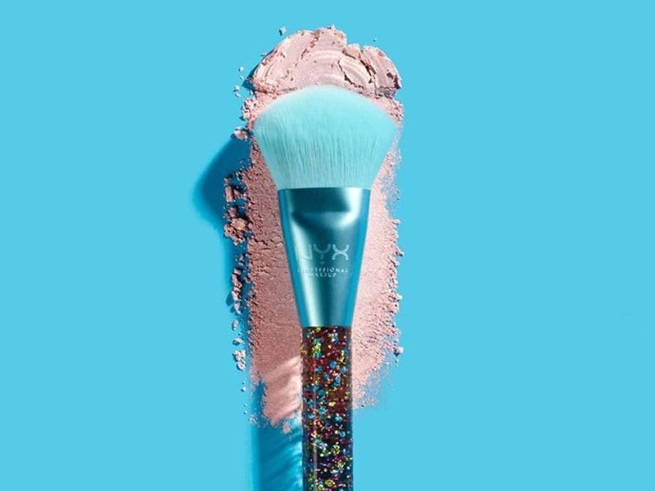 NYX Professional Makeup Sprinkletown Precision Face Brush in makeup swatch