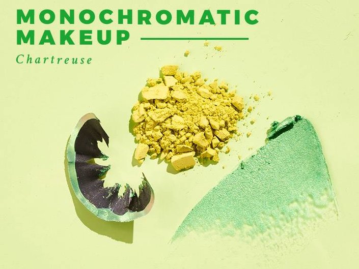 chartreuse makeup swatches