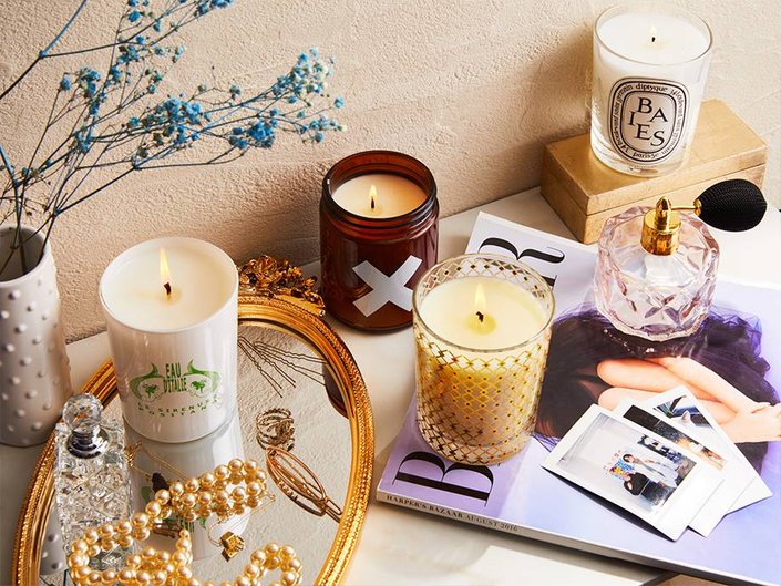 lit candles
