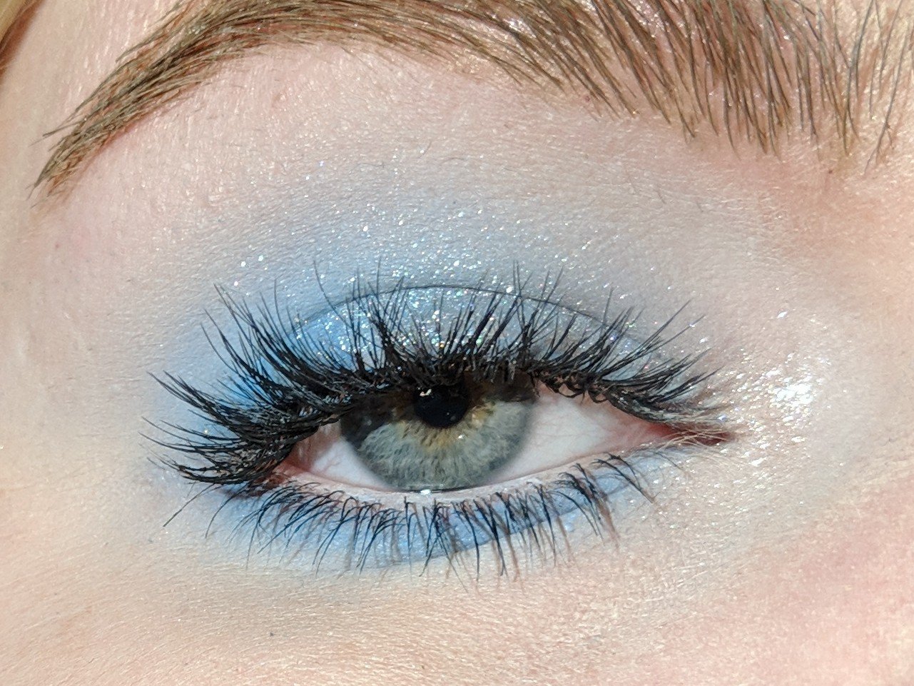 light blue hair makeup