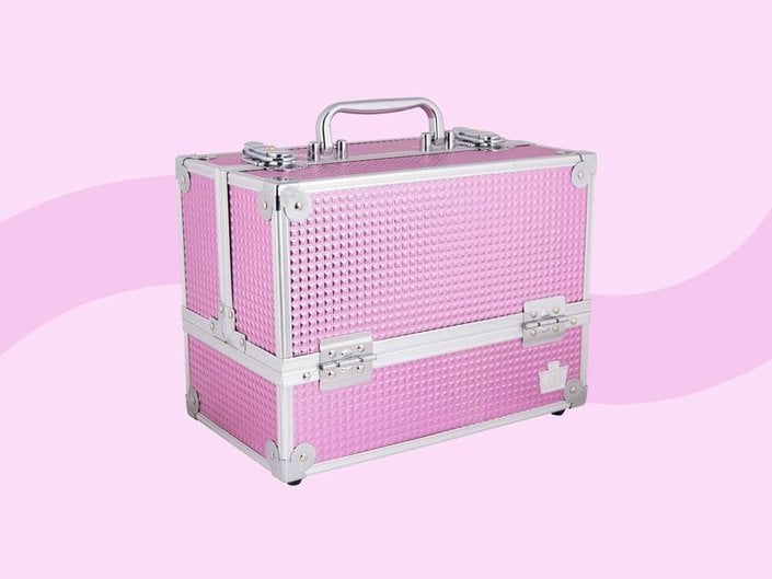 caboodles pink bubbles stylist train case