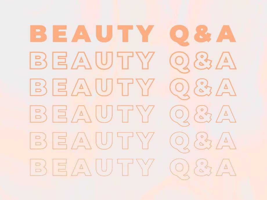 orange tie dye beauty q&a graphic