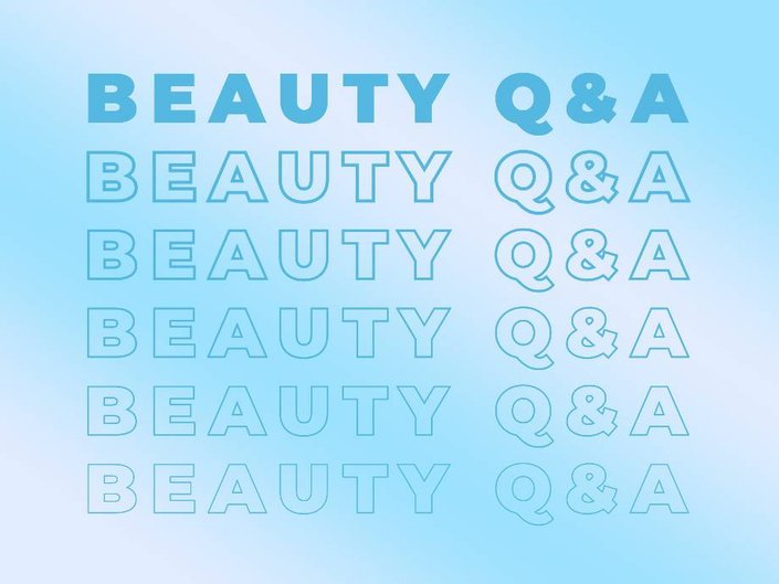 blue beauty q&a graphic