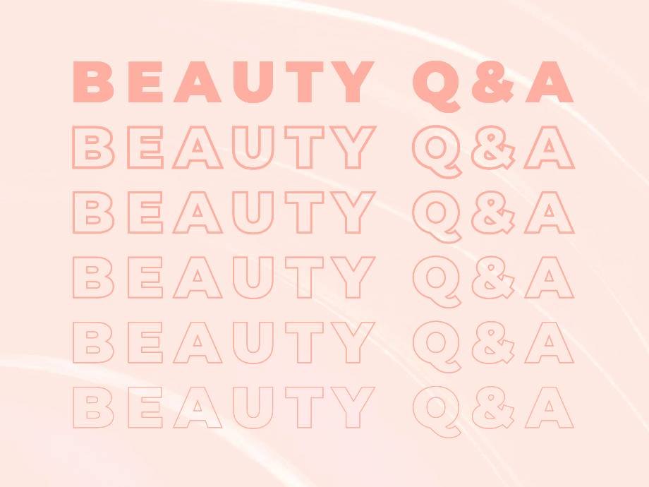 pastel pink beauty q&a graphic