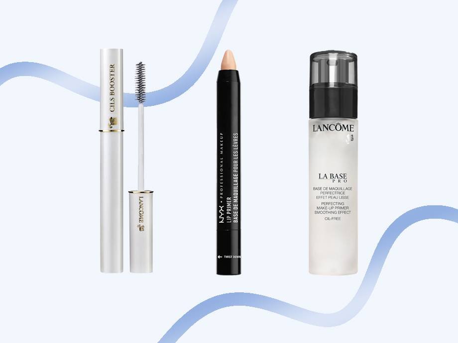 Lancôme Le Cils Booster XL Lash Primer, NYX Professional Makeup Lip Primer, Lancôme La Base Pro
