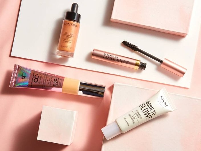 various makeup products