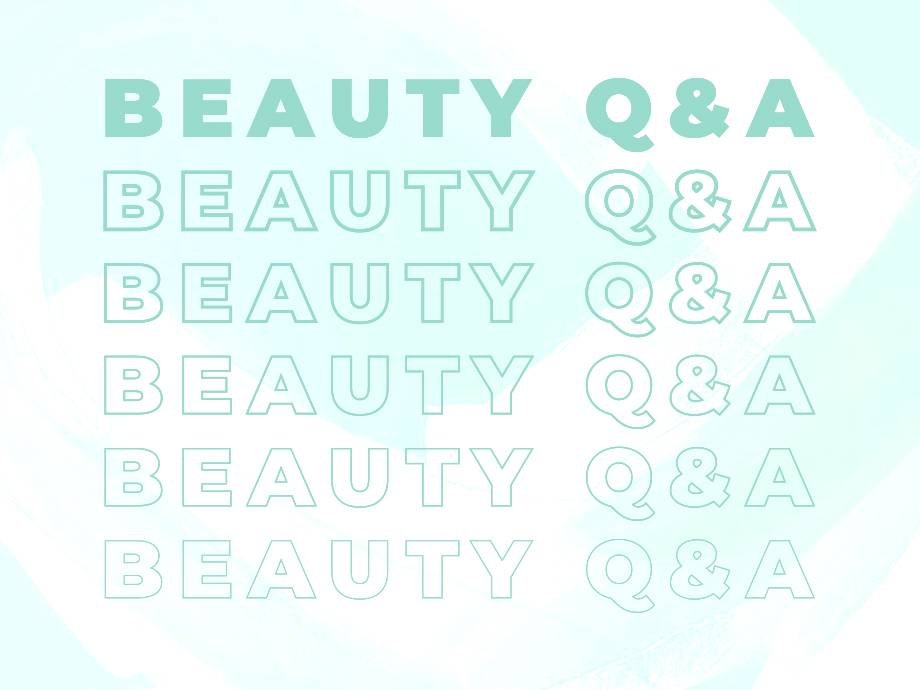 green and white beauty q&a graphic