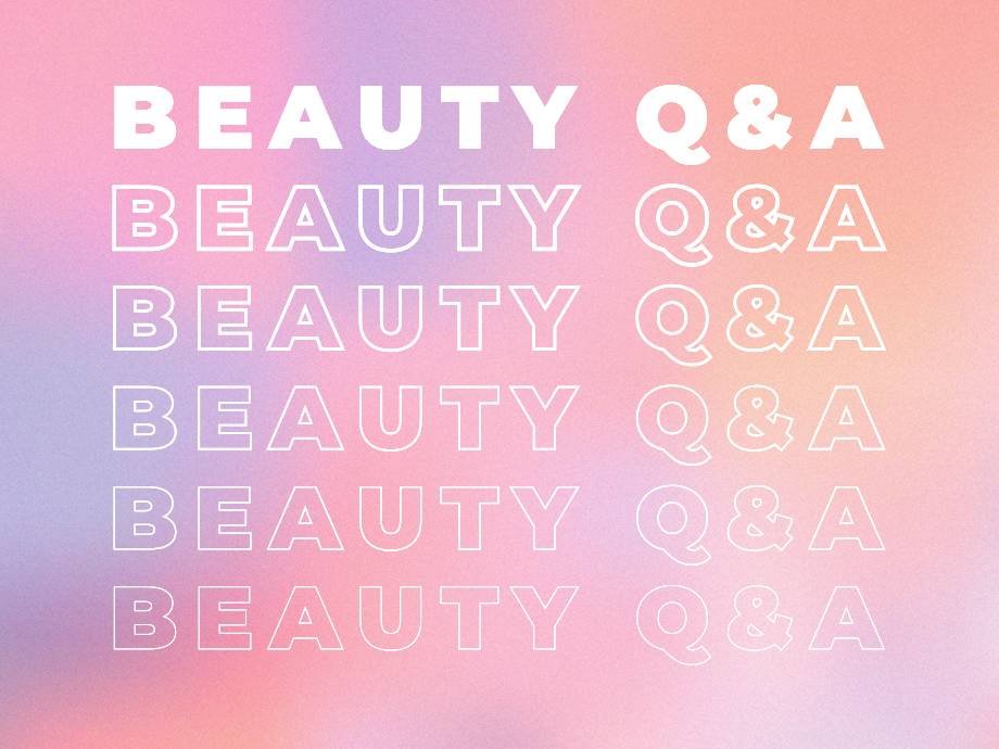 pink and purple beauty q&a graphic