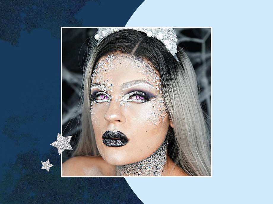 6. "Halloween Makeup: Blue Hair and Ice Queen" - wide 3