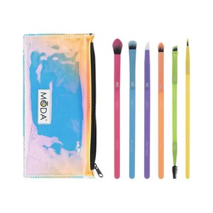 Moda Totally Electric 7-Piece Bright Eye Makeup Brush Kit