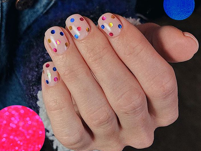 sequin nail art