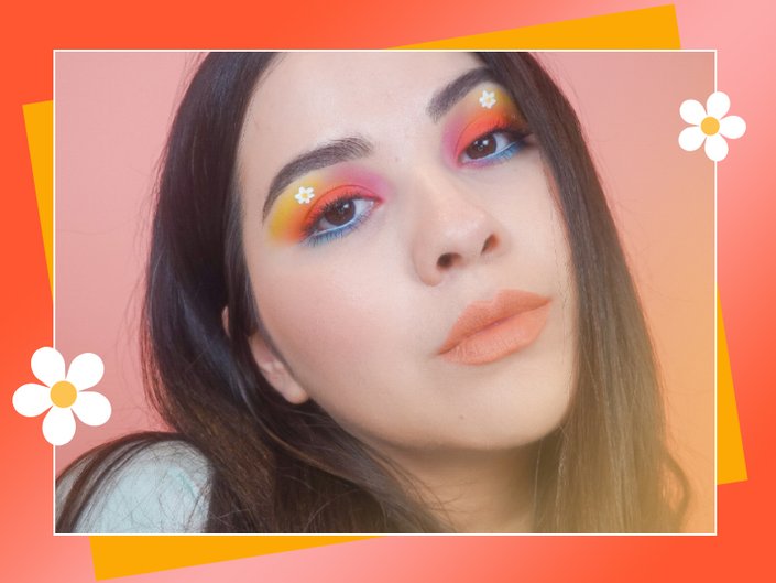 flower power eye makeup tutorial