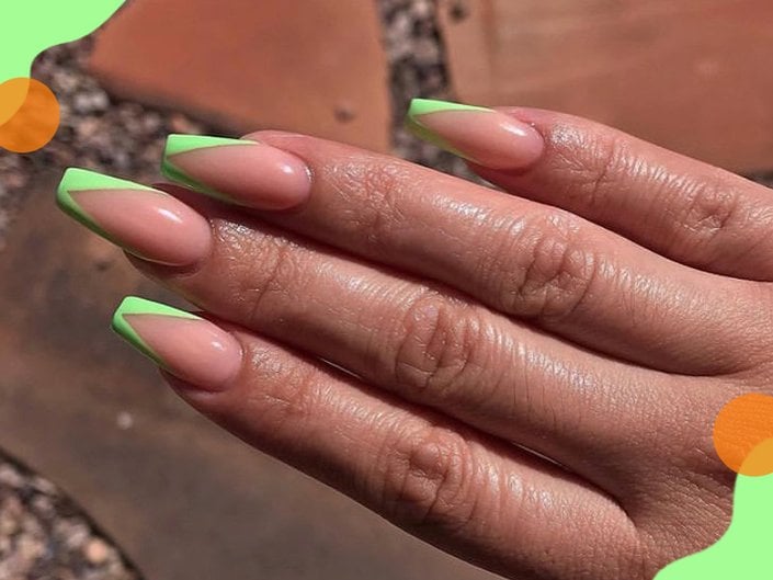 neon acrylic nails