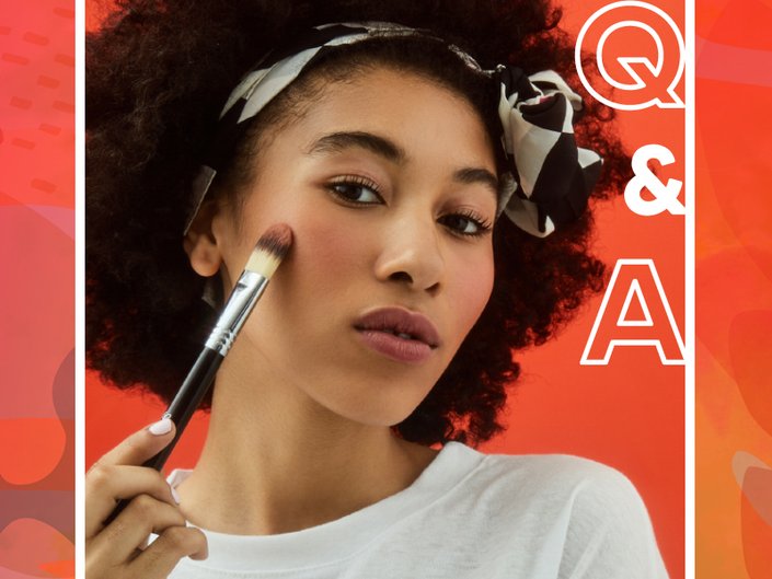 brush strokes on face