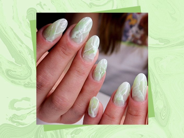 mineral inspired nail art