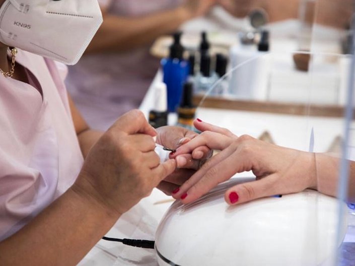 inside nail salon