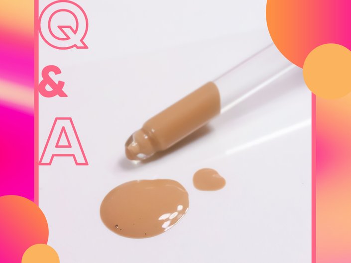dropper filled with serum foundation