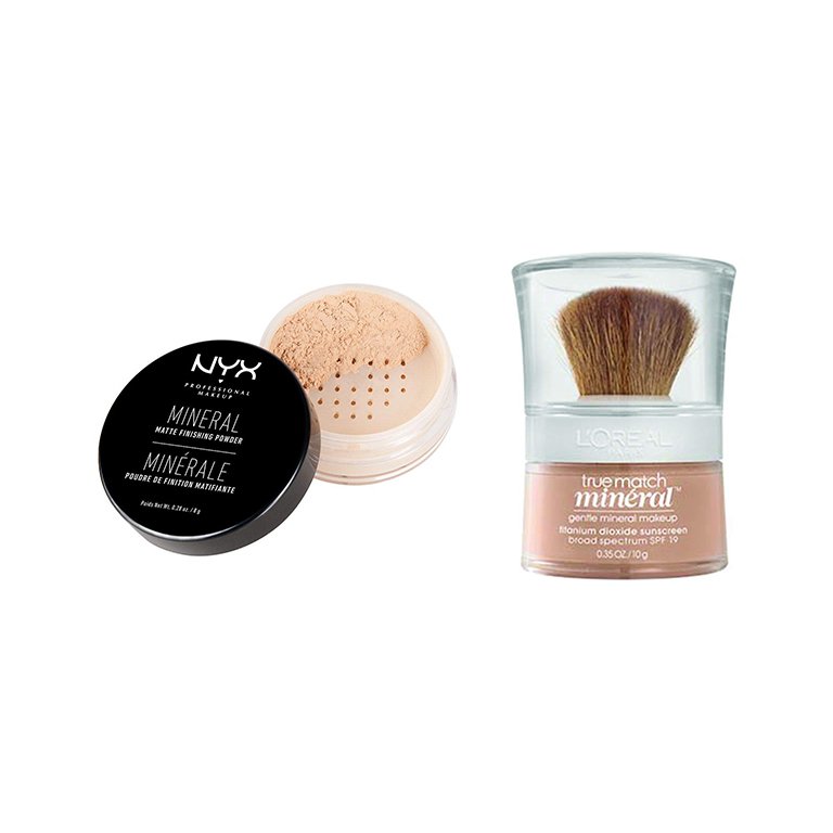 NYX Professional Makeup Mineral Finishing Powder and L’Oréal Paris True Match Mineral Loose Powder Foundation