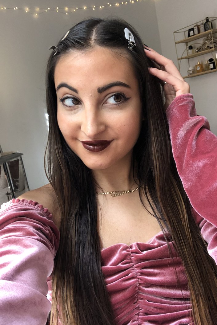 person wearing Maybelline New York Super Stay Matte Ink Liquid Lipstick in Mocha Inventor
