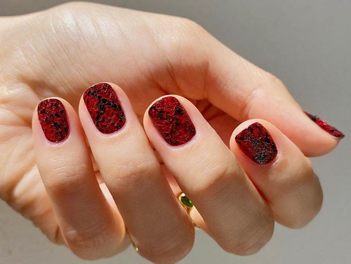 snakeskin nail art