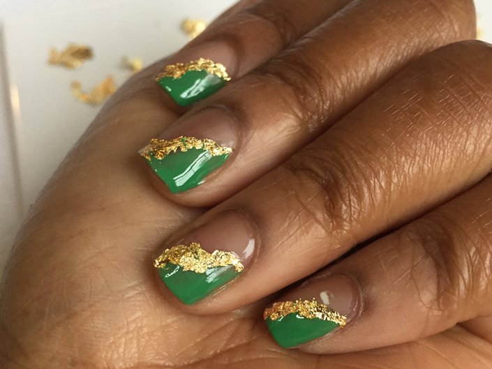 DIY Gold Leaf Nail Polish  Nail art, Diy nails, Nail polish