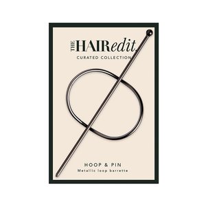 The Hair Edit Gunmetal Hoop & Pin Barrette