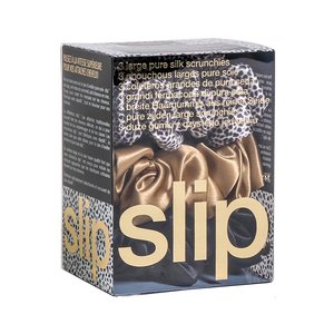 Slip Black, Leopard & Gold Large Scrunchies
