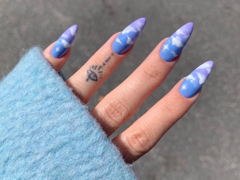 4. Cloud and Sky Nail Art - wide 3