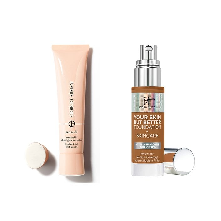 Giorgio Armani Neo Nude Foundation and IT Cosmetics Your Skin But Better Foundation + Skincare