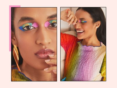This Bright, Color-Blocked Eyeshadow Look Is an Instant Mood-Booster
