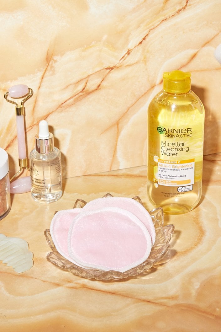 garnier skinactive micellar cleansing eco pads and garnier skinactive micellar cleansing water with vitamin c