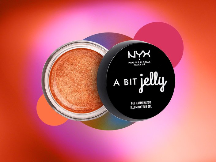 nyx professional makeup a bit jelly gel illuminator highlighting gel